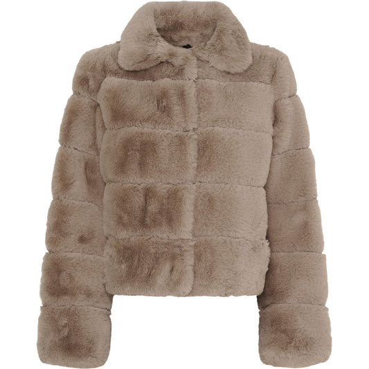 Notyz Fake Fur Jacket Sand