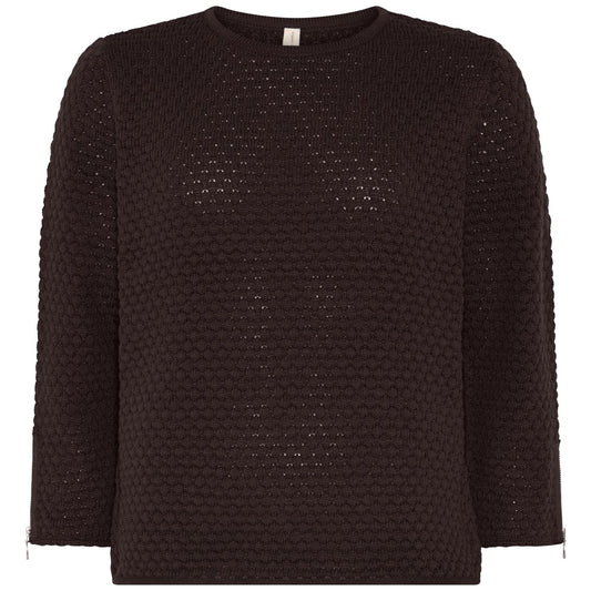 Skovhuus Genser m/ 3/4 arm Nutella Brown