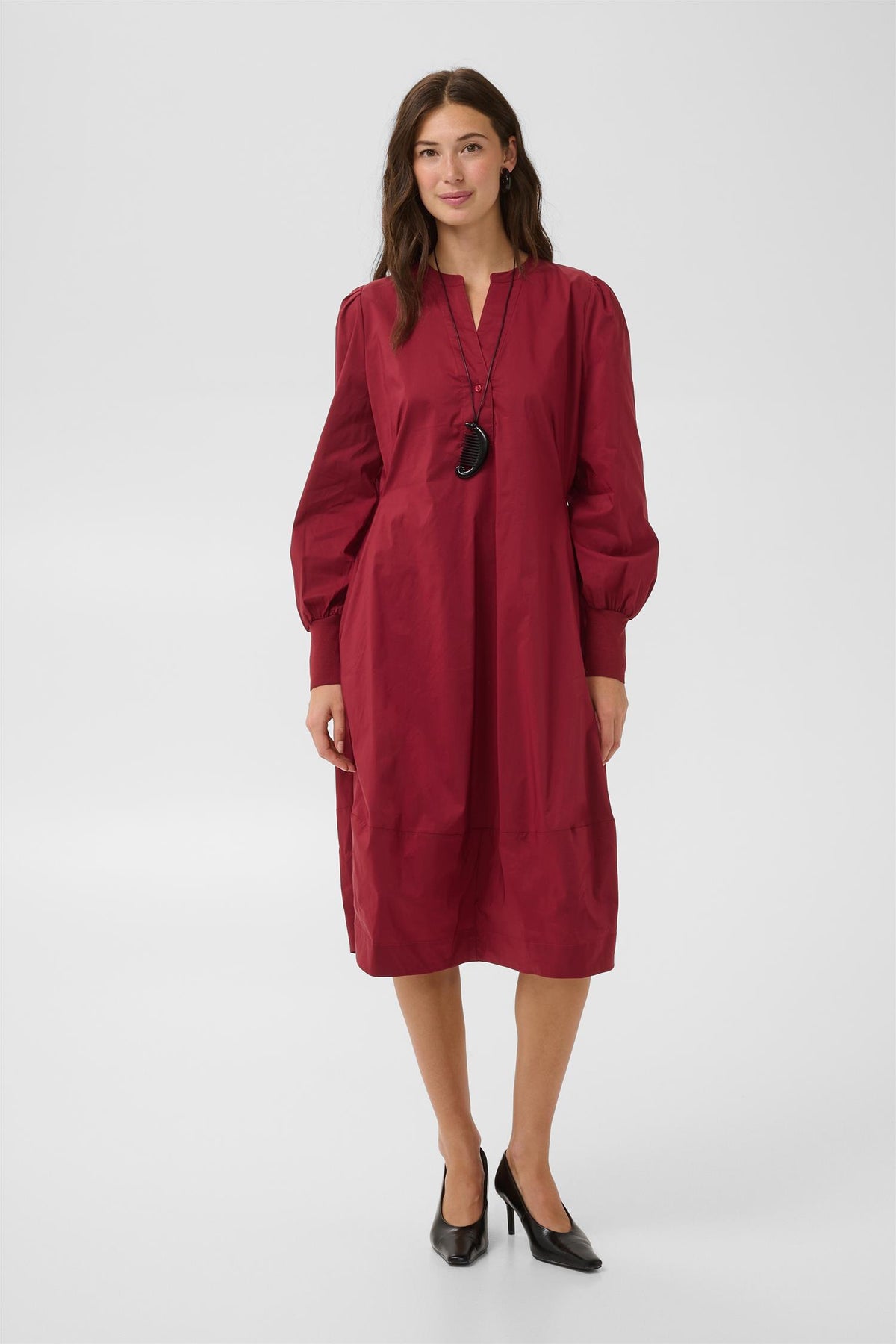 Culture Antoinett Rib Dress Biking Red