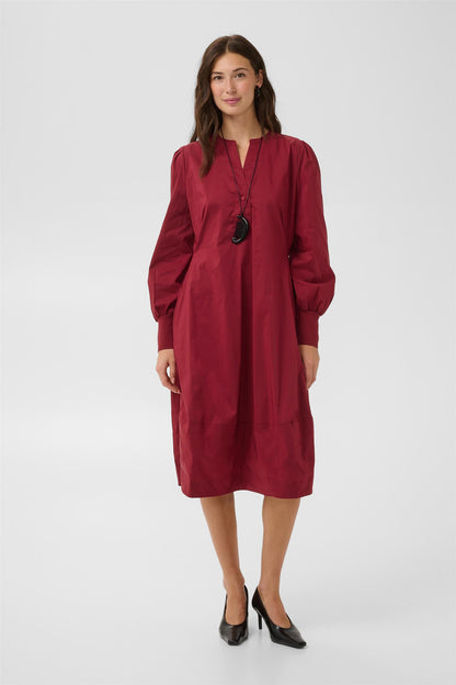 Culture Antoinett Rib Dress Biking Red