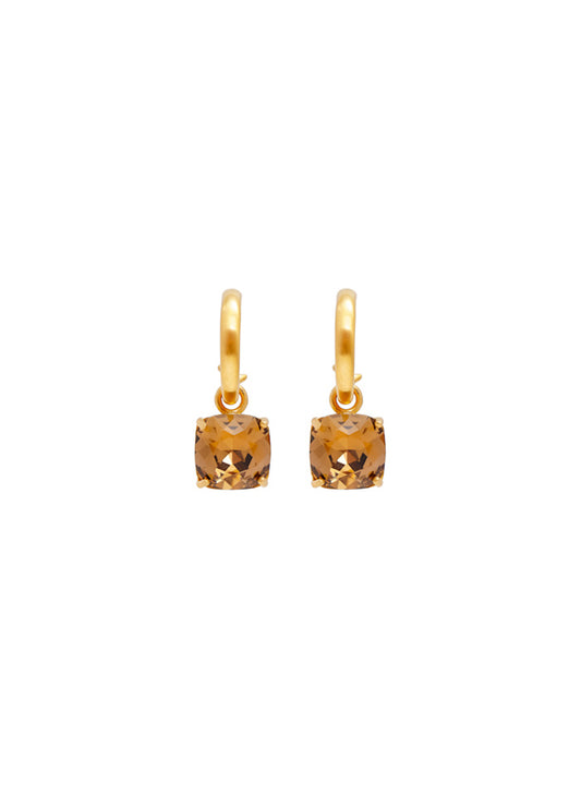 Farmhouse Camilla Øhrling Carla Swarovski Earrings Smokey Quarts