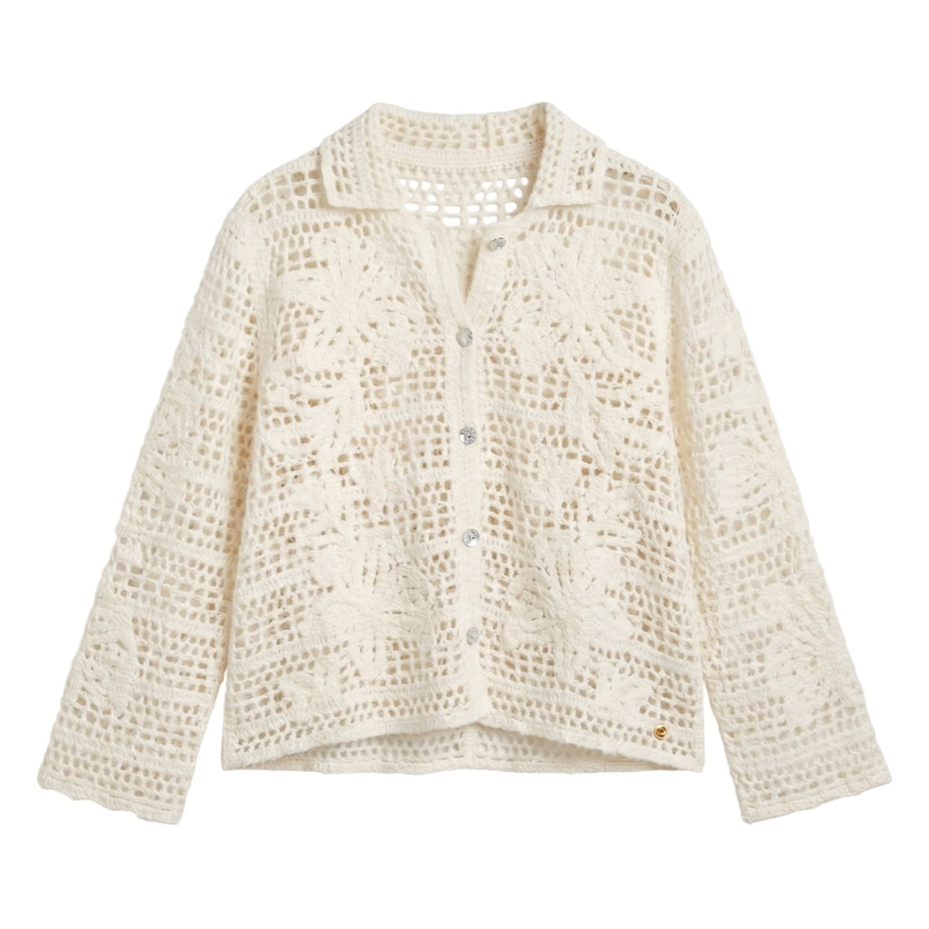 Rah Oslo Knitted Collar Jacket Ecru