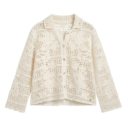 Rah Oslo Knitted Collar Jacket Ecru