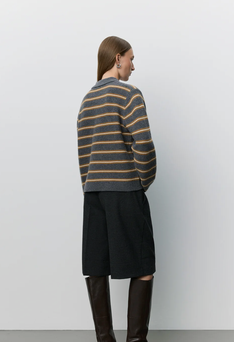 Sofie Schnoor Storma Striped Knit Dark Grey Melange