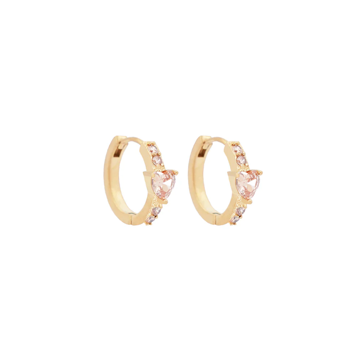 Farmhouse Camilla Øhrling Heart Hoop Earrings Peach