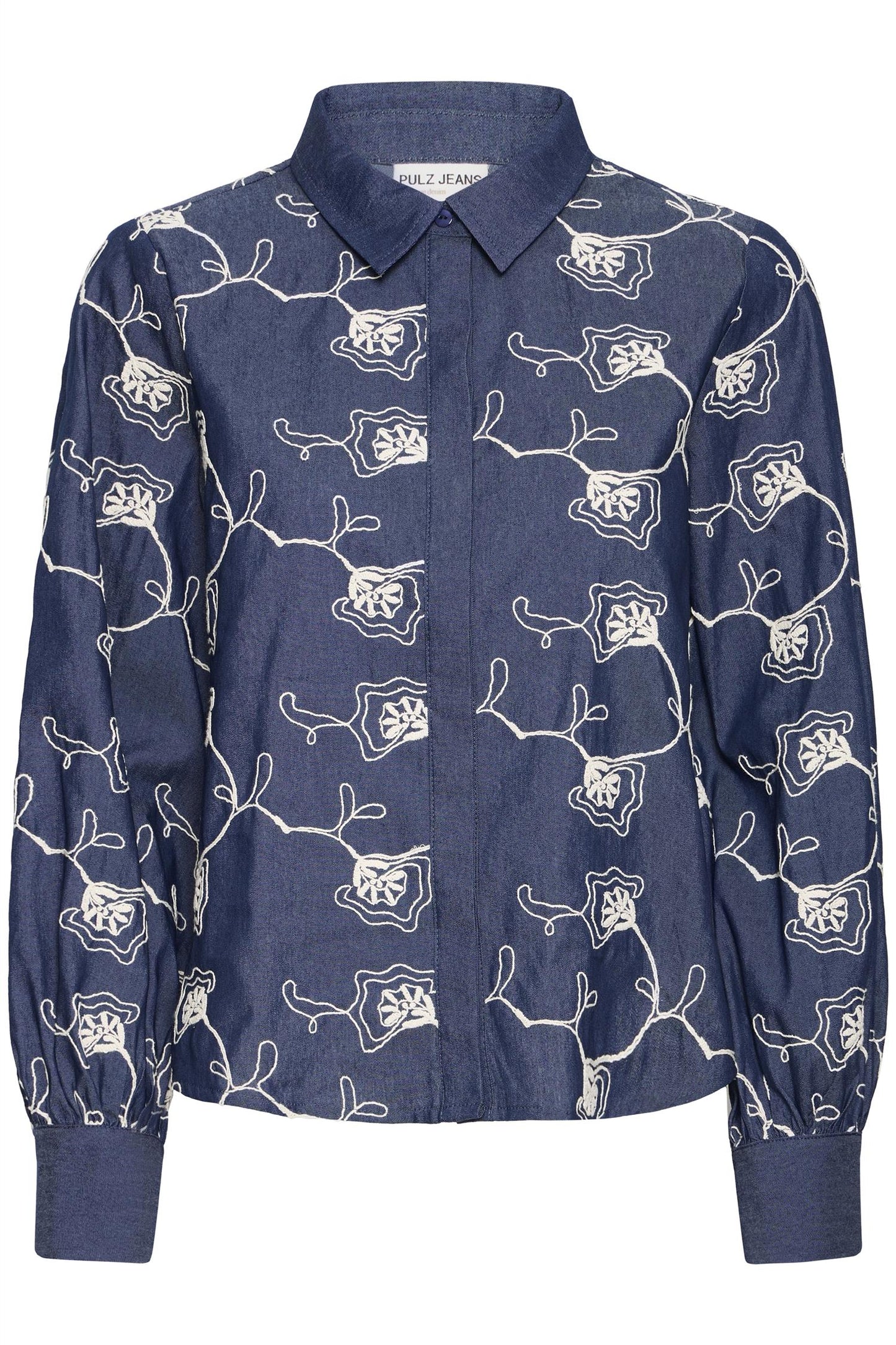 Pulz Macy Shirt Dark Blue Denim