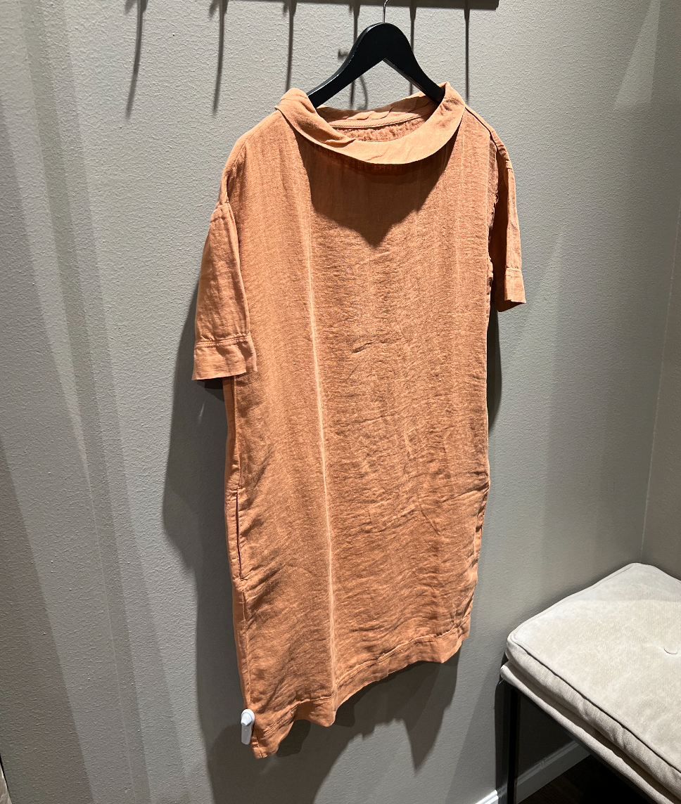 By Basics Own 11005 Dress W/ Collar Pecan Brown