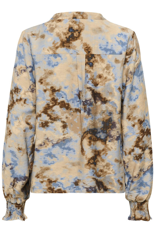 Culture Hizzy Greece LS Blouse Brown/Blue