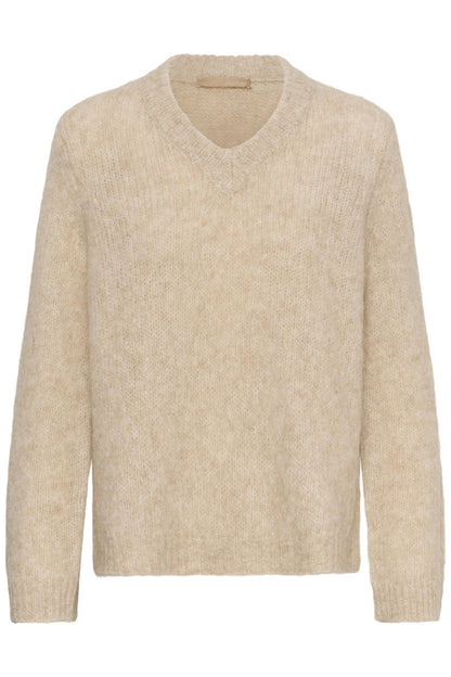 Culture Anthea V-Neck Pullover Warm sand