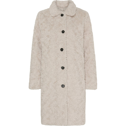 Notyz Fake Fur Jacket Beige