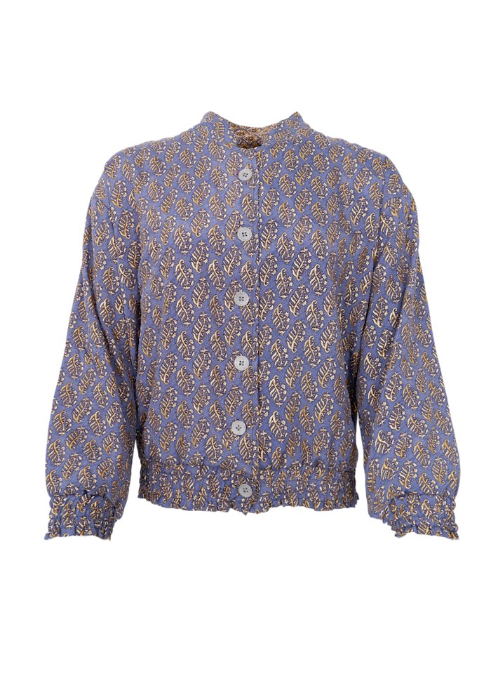 Black Colour Luna Reversible Bomber Jacket Blue Mist