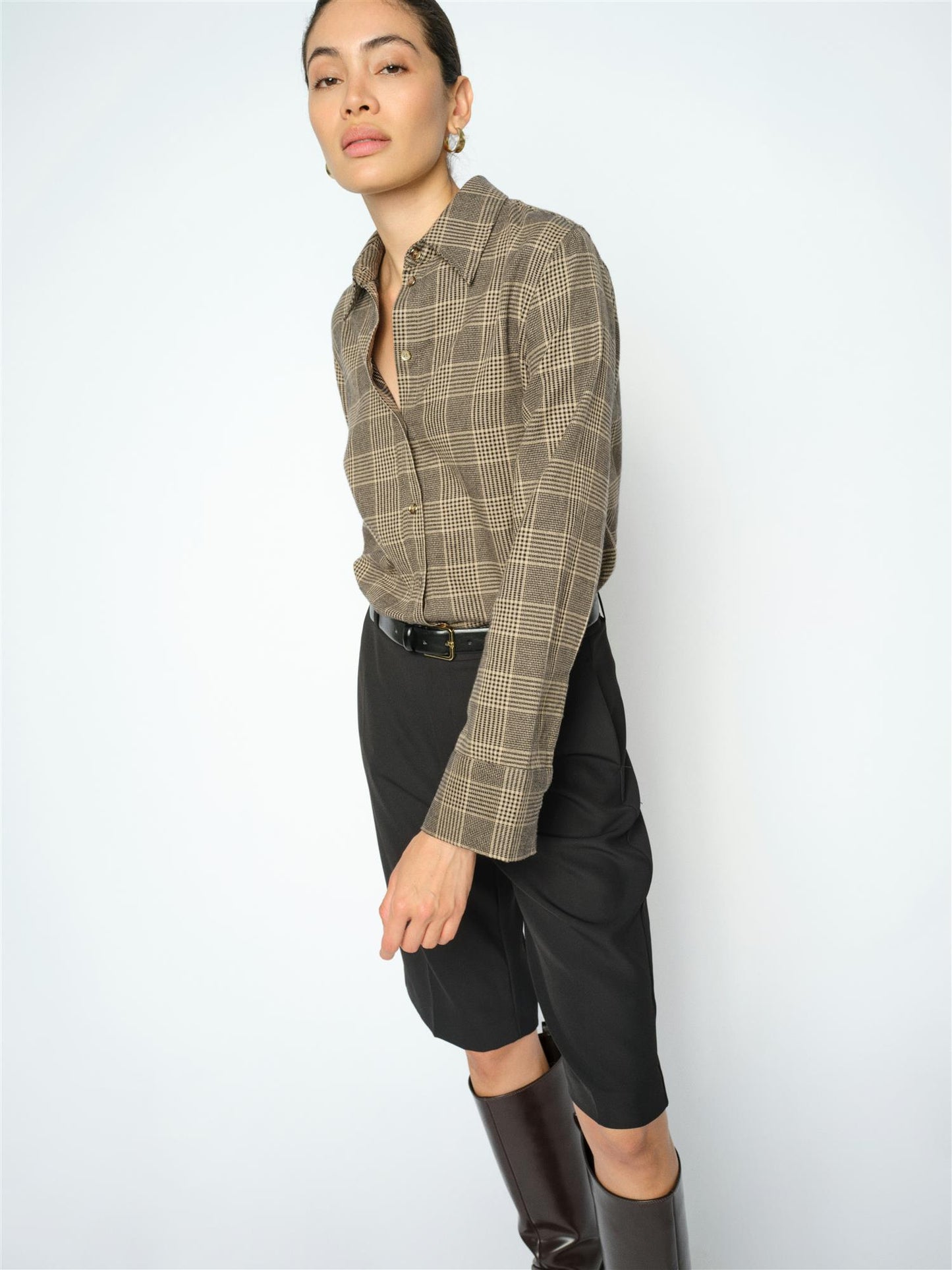 Mos Mosh Ayen Princ Check Shirt Black