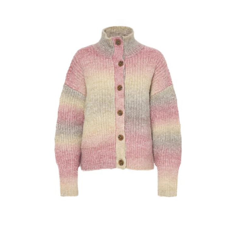 Pulz Fatima LS Cardigan Desert Rose Melange