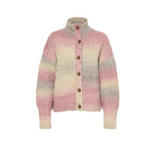 Pulz Fatima LS Cardigan Desert Rose Melange