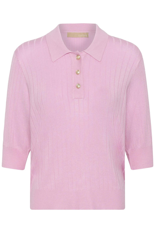 Culture Sophi Annemette SS Polo Lilac Sachet
