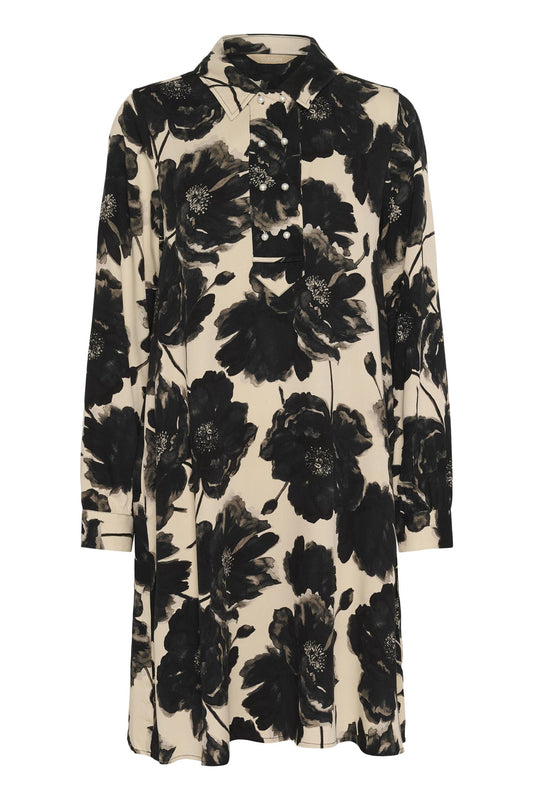 Culture Rachel Elitha Short Dress Black Flower