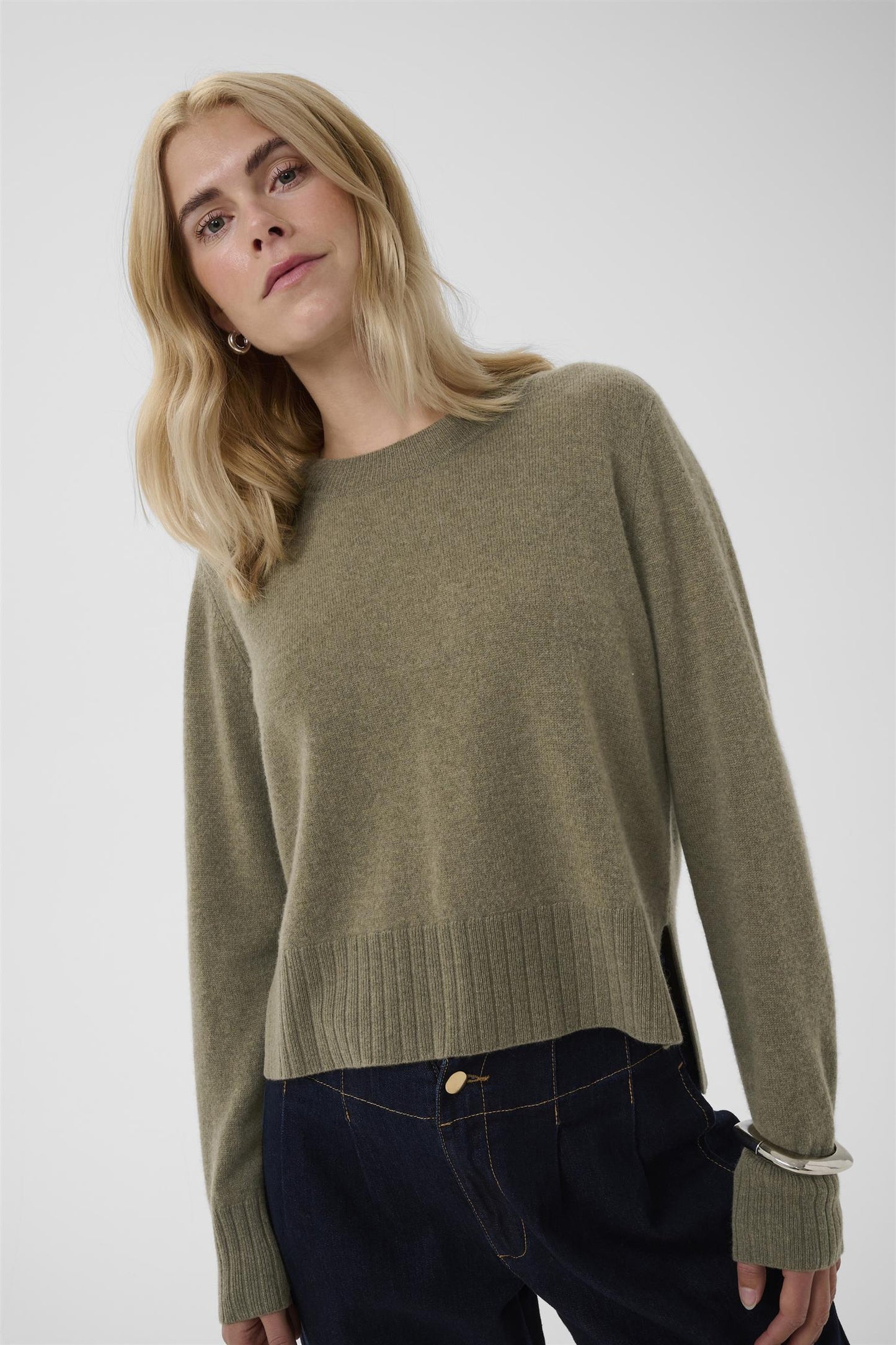 Culture Taia Arrow Pullover Green Melange