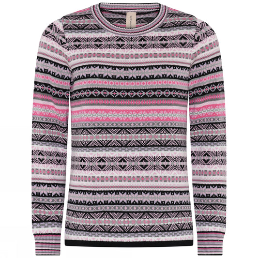 Skovhuus Jaquard Pullover Black/Pink