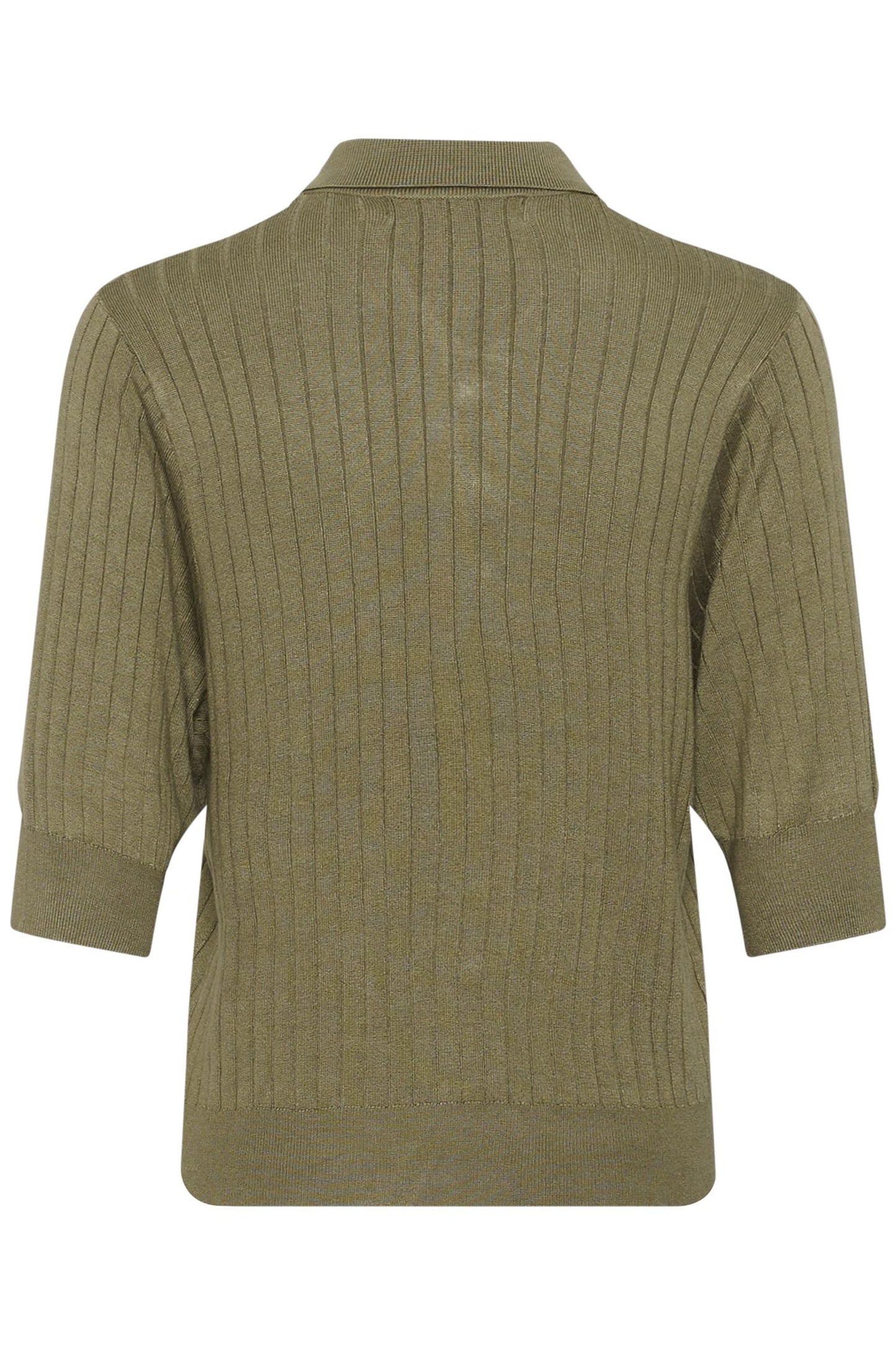 Culture Sophi Annemette SS Polo Dusky Green