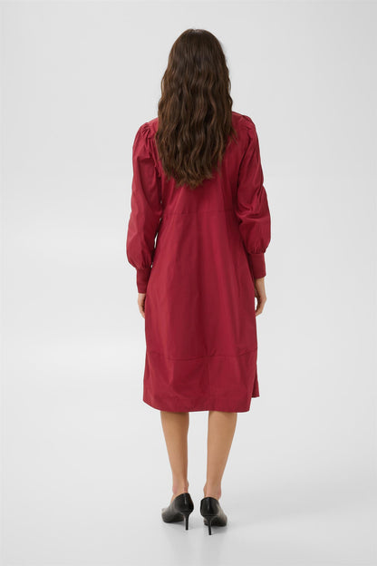 Culture Antoinett Rib Dress Biking Red
