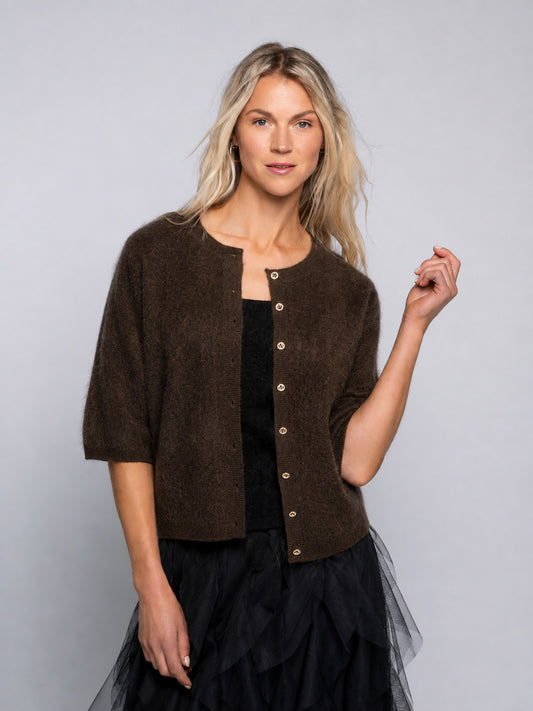 Close to my Heart Reese cardigan Dark Chocolate