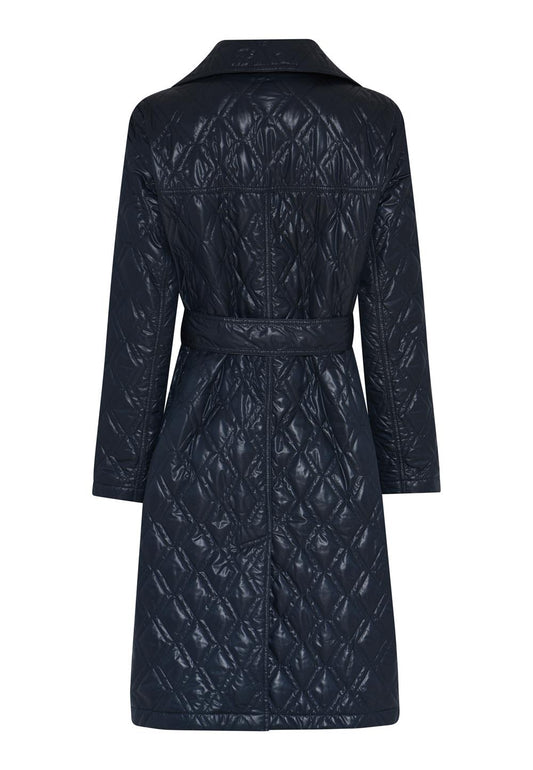 Cero & Etage Quilted Trenchcoat Navy