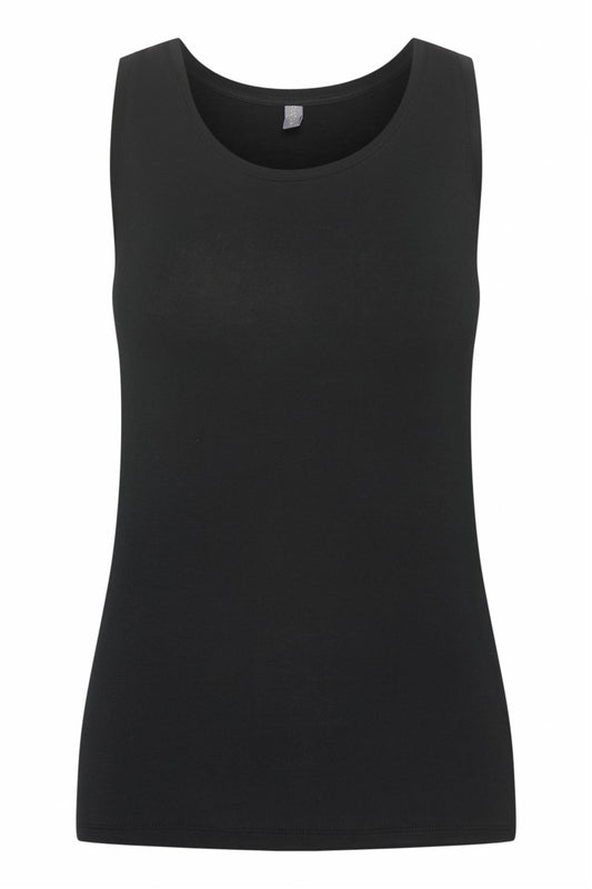 Culture Poppy Tank Top Black