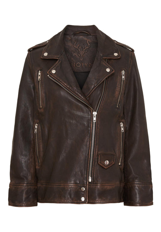 Notyz Oversized Biker Walnut