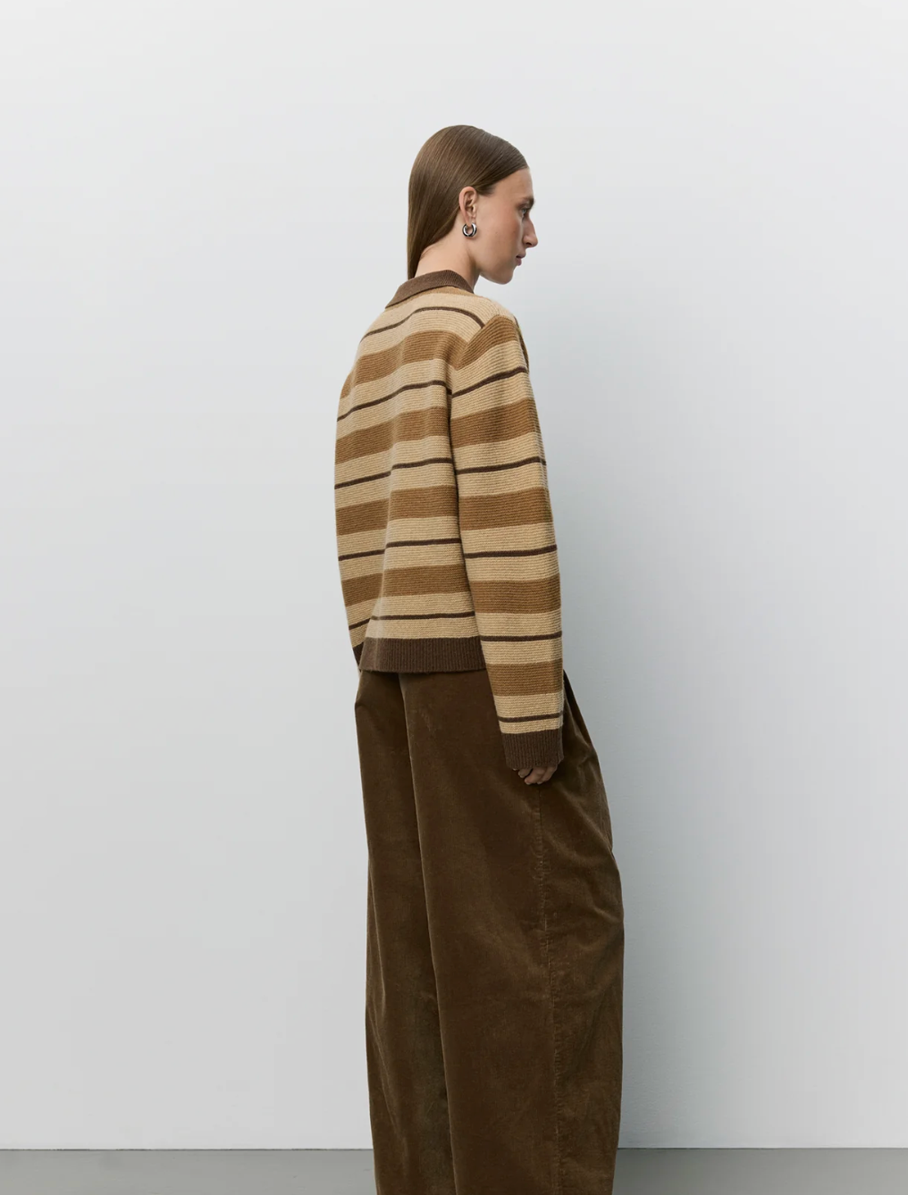 Sofie Schnoor Storma Striped Knit Brown Melange