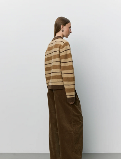 Sofie Schnoor Storma Striped Knit Brown Melange