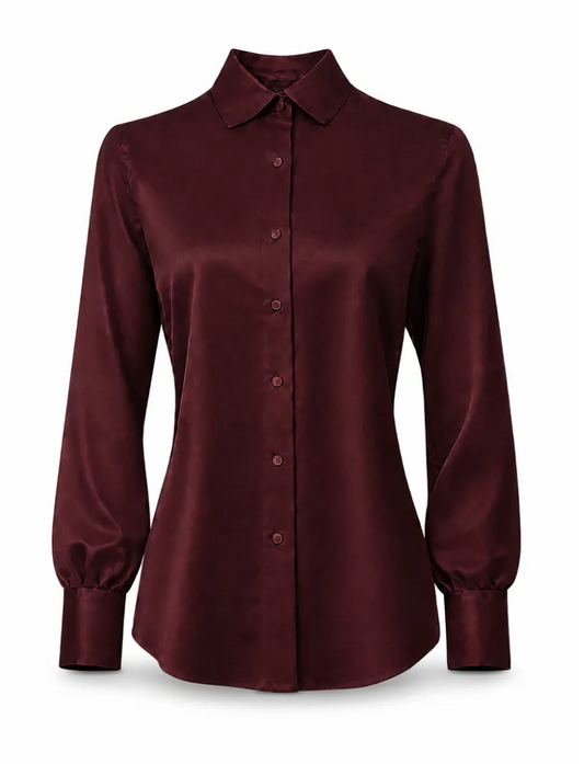 Amuse by Veslemøy Silkebluse Classic Burgundy