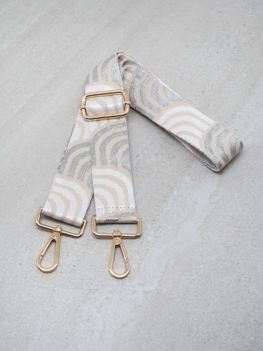 7-Days Veskestropp smal m/striper sølv