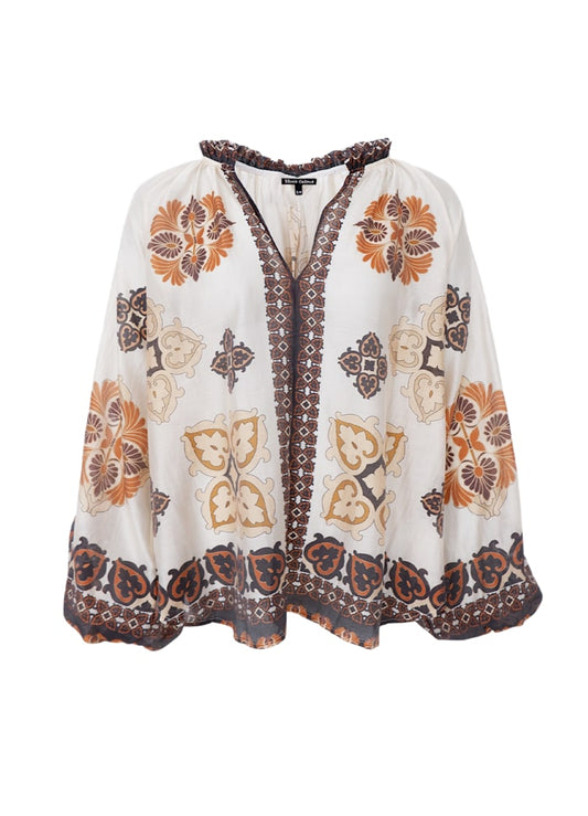 Black Colour Hayley Blouse Creme