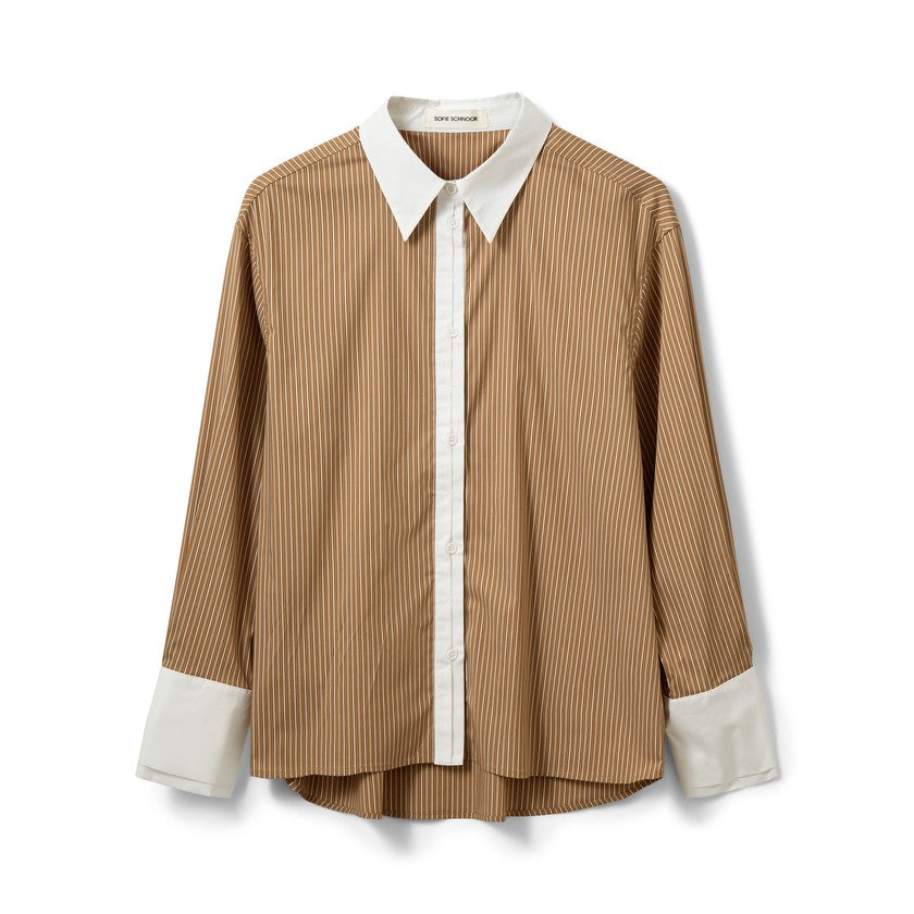 Sofie Schnoor Allison Double-Cuff Shirt Maple Brown