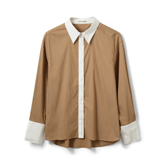Sofie Schnoor Allison Double-Cuff Shirt Maple Brown