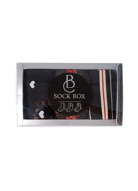 Black Colour Sock Box Black