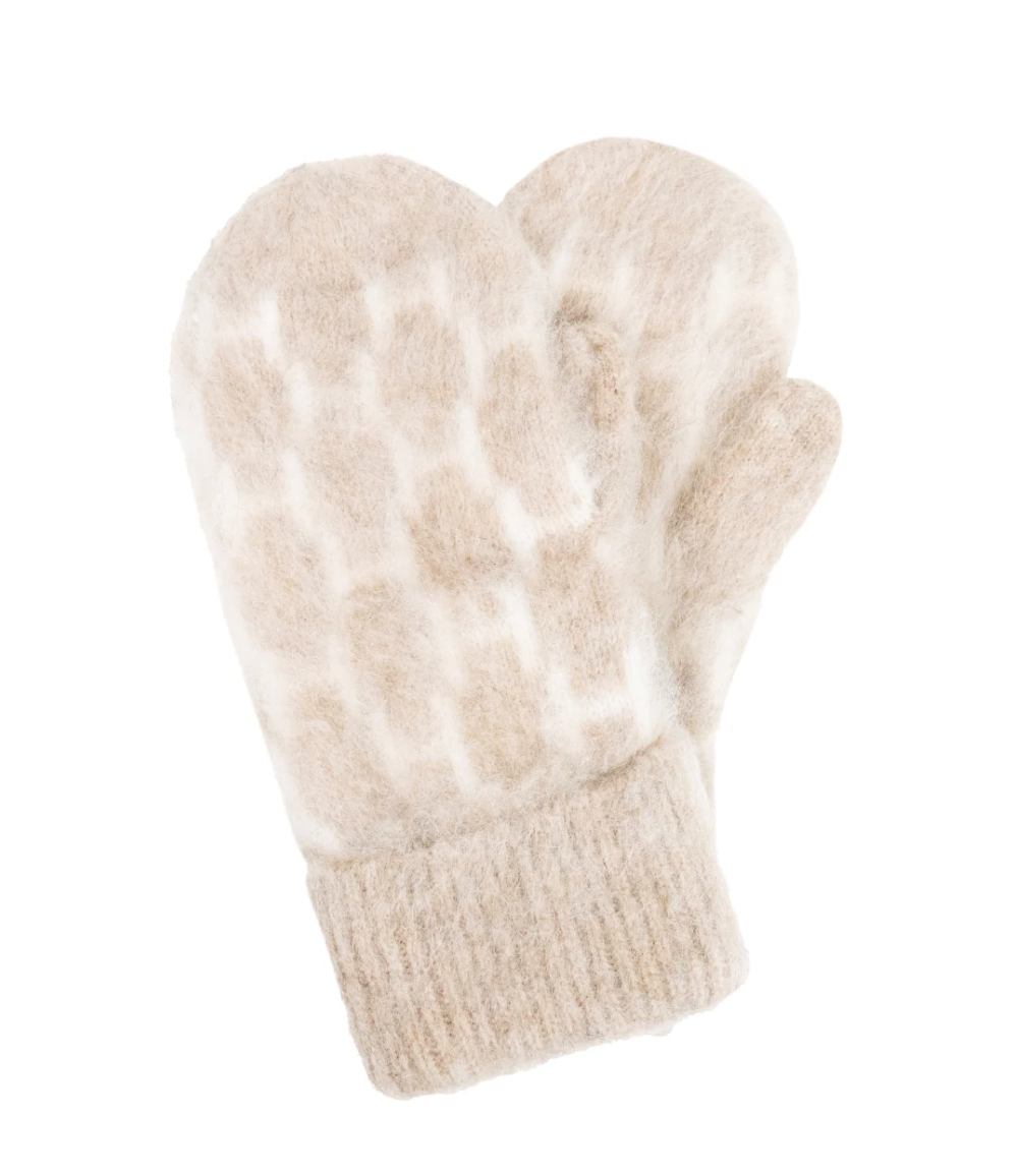 HÉST Gera Mittens Light Brown Melange