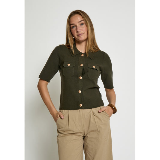 Peppercorn Kaylee Half Sleeve Cardigan Grape Leaf