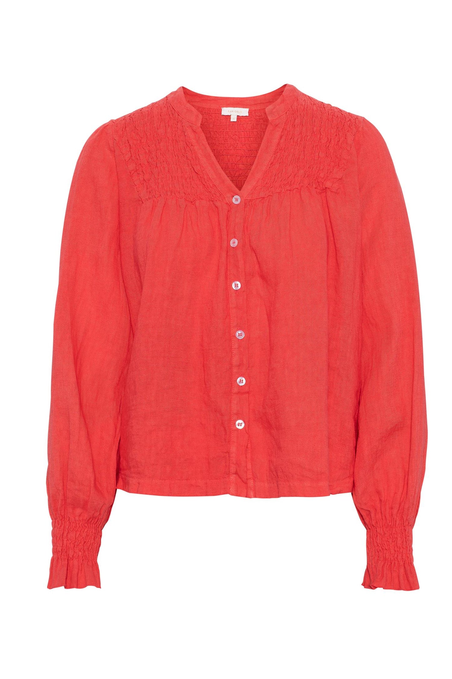 Rah Oslo Ella Smock Blouse Coral