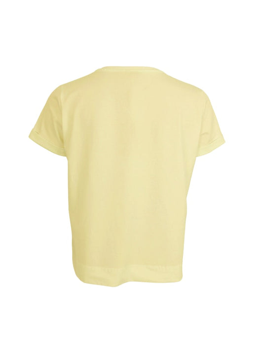 Black Colour May SS Tee Pastel Yellow