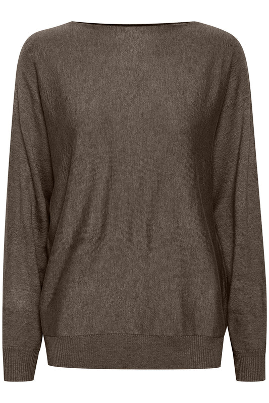 Culture AnneMarie Batwing Jumper Demitasse Melange
