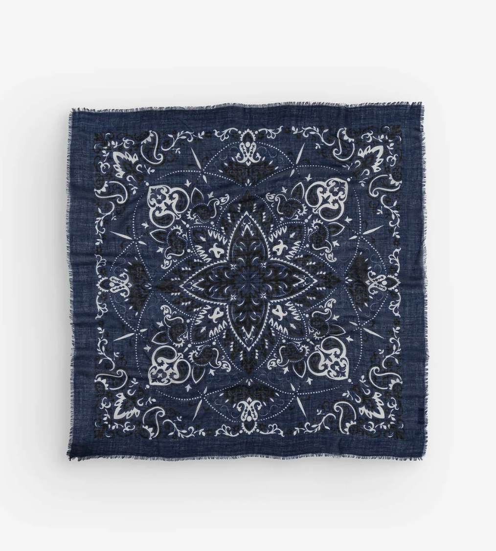 Maison Lecomte Flament Scarf Bandana Navy