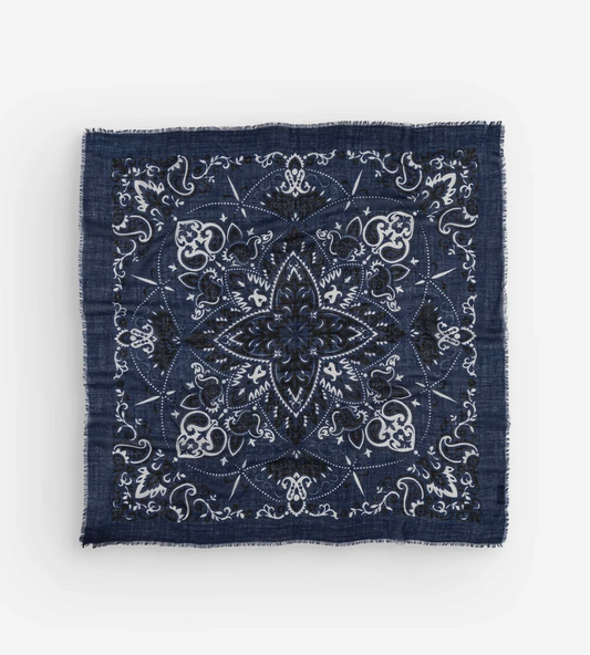 Maison Lecomte Flament Scarf Bandana Navy
