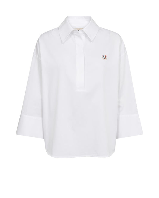 Mos Mosh Britze Cam Cotton Blouse White