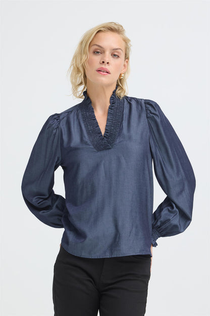 Pulz Chole Blouse Dark Sapphire