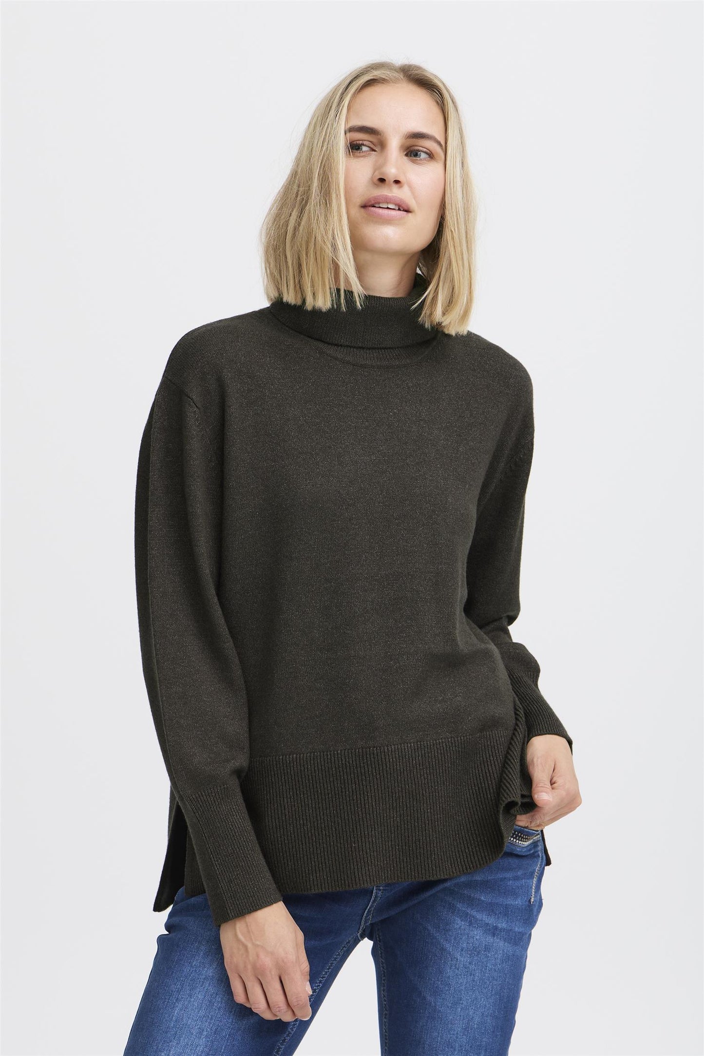 Pulz Steffi Roll Neck Espresso