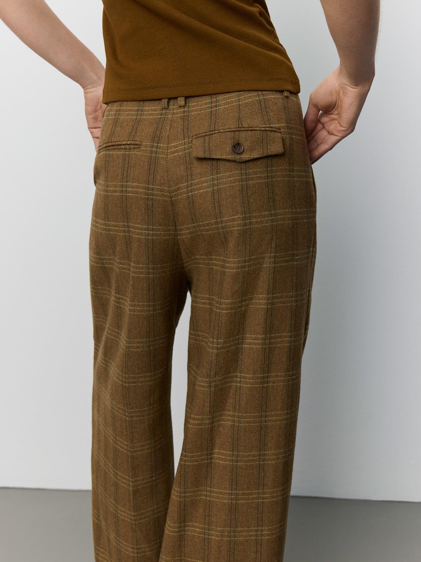Sofie Schnoor Rosana Checked Trouser Maple Brown