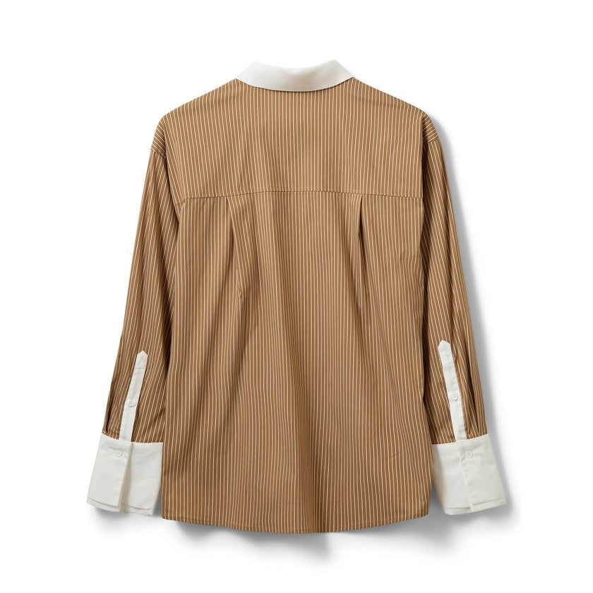 Sofie Schnoor Allison Double-Cuff Shirt Maple Brown