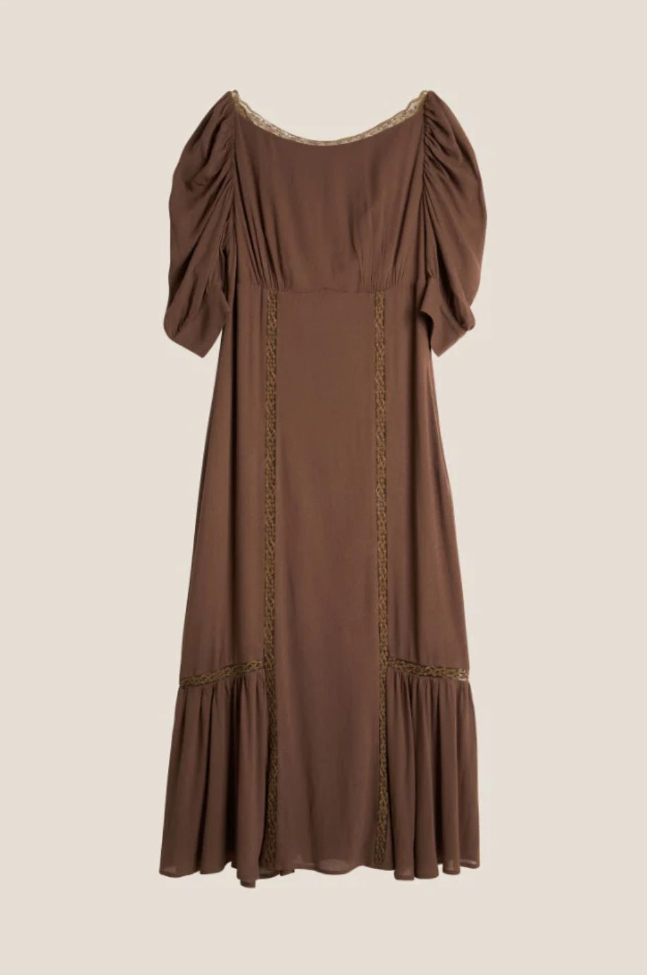 Line of Oslo Dorothy Solid Dress Brown