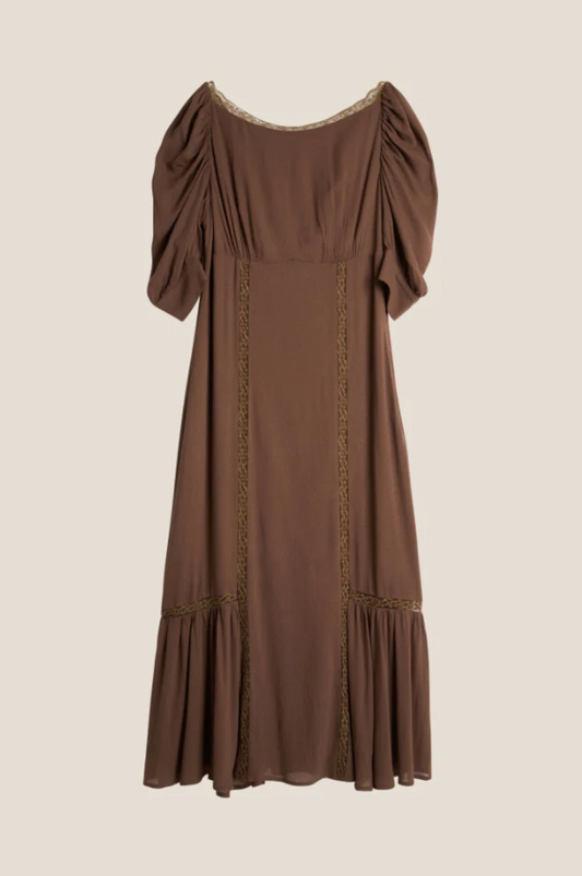 Line of Oslo Dorothy Solid Dress Brown